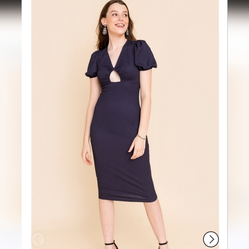 NWT Francesca's Eloise Bust Cut Out Mididress Size Medium